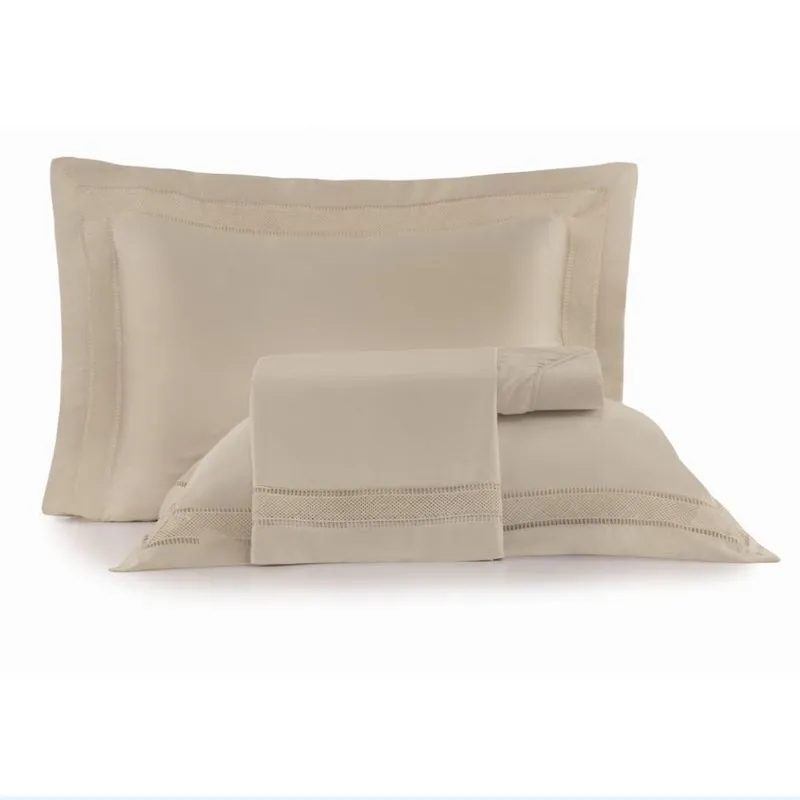 2,80M X 2,50M-JOGO CAMA 4PC CETIM DE BAMBU 300F UNITA - UNITA MARROM LIFT