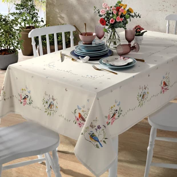 TOALHA DE MESA DOHLER CLEAN RENOVA ESTAMPADO DIGITAL 1,40M X 2,10M JARDIM D UNICA