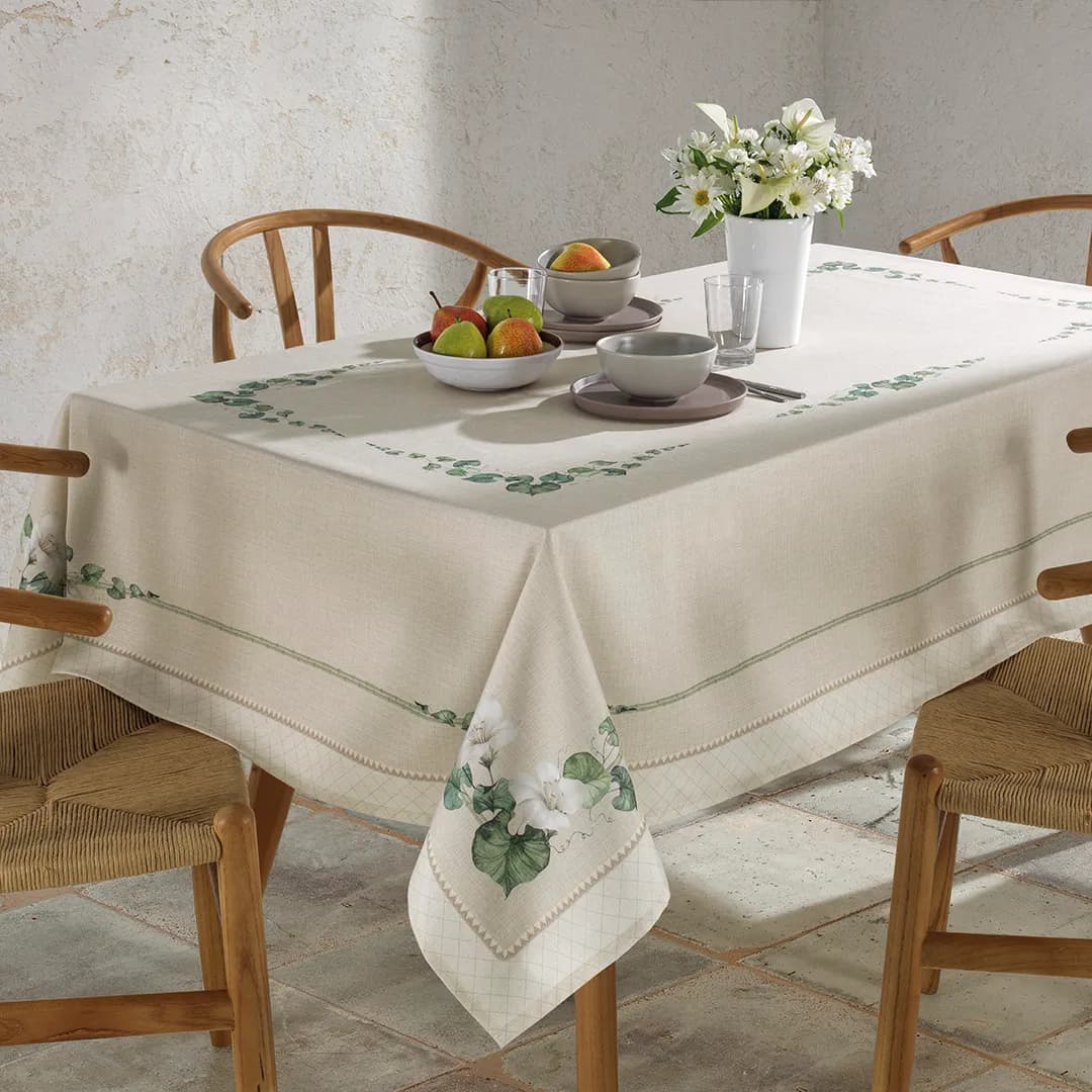 TOALHA DE MESA DOHLER CLEAN RENOVA ESTAMPADO DIGITAL 1,80M X 1,80M BOTANICA D UNICA