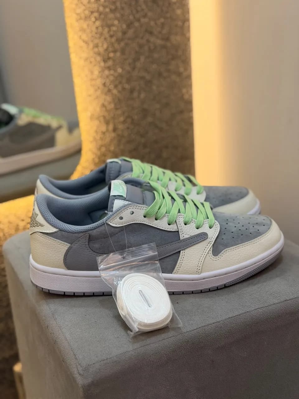 NK Air Jordan Travis Scott Cinza/Verde/Branco High Quality 1:1